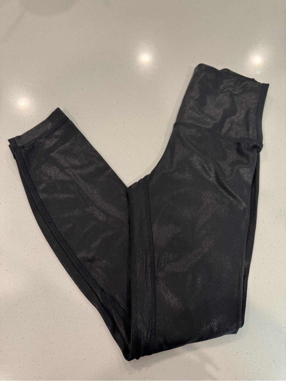 Lululemon Align Radiate Foil Shimmer Leggings Size 2 Black High Rise 28” Inseam